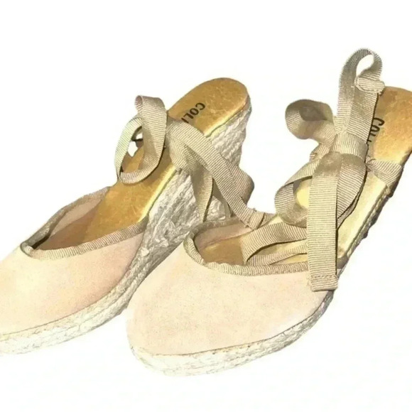 COLIN STUART WEDGES WITH ANKLE RIBBON - Picture 2 of 6